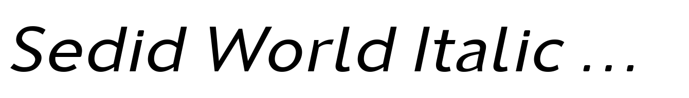 Sedid World Italic Exp